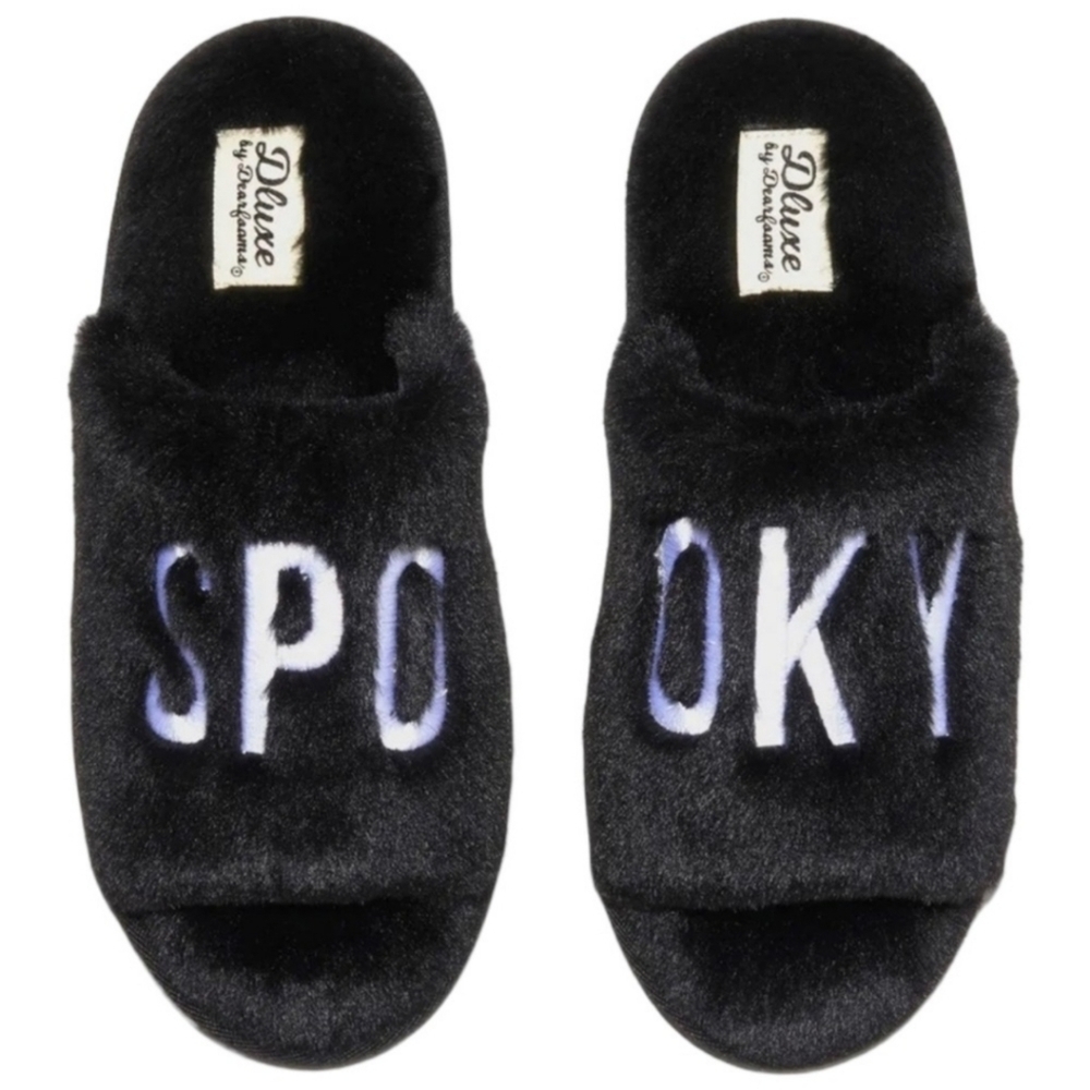 DLUXE by DEARFOAMS “SPOOKY” Slippers NEW L (9-10)